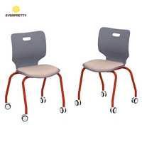Chaise d'étude ergonomique en plastique pour étudiants, mobilier scolaire empilable, robuste et moderne, OEM ODM