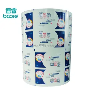 Bzk antiseptik Towelette alkohol Swab Pad kemasan kertas Aluminum Foil Laminated Roll Film