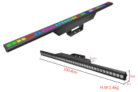 Joyfirst DMX 0-100 faisceau stroboscopique de lavage de mur à gradation lisse 40*3W RGB 3in1 barre de rideau lumière de scène pour KTV bar DJ