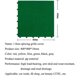 Alfombrilla de plástico de enclavamiento de alta resistencia para suelo de garaje PP Car Detailing Shop Floor Industrial PP Flooring Covering - Product Image 2
