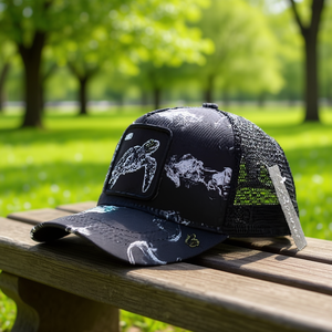 JYM2083 Cappello Trucker con Ricamo Animale, Tessuto a Rete, Regolabile, Unisex, Casual, Primavera-Estate, 6 Pannelli - Product Image 2