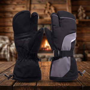 Gants de ski d'hiver pour enfants, imperméables, coupe-vent, mitaines de neige pour le ski, le snowboard, les sports de plein air, logo personnalisé - Product Image 4