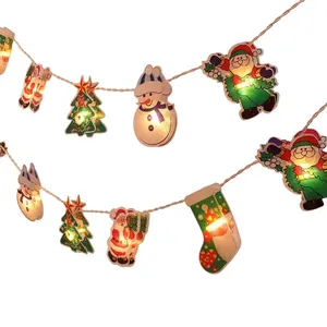 Venda quente Luzes De Natal Pingente Boneco De Neve Modelagem Motif Janela Decoração Fada Led String Light Natal