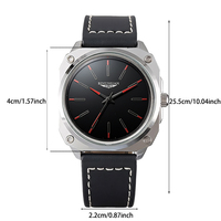 Herren Wasserdichte Quarz-Armbanduhr Legierung 40mm Retro PU-Leder Business Casual Anpassbares Logo Wasserbeständig 3BAR Kristall Analog