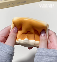 Jouet anti-stress Zoey Triangle Egg White Squishy, jouet à presser en forme de visage mignon, jouet sensoriel pour cadeau