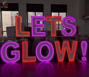 Letras LED Independientes de 4 pies, Letras Gigantes Personalizadas 'Let's Glow' para Decoración de Fiestas, Eventos, Bodas y Cabinas de Fotos - Product Image 2