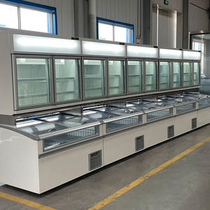 Réfrigérateur-congélateur commercial combiné avec vitrine, réfrigérateur <span class=keywords><strong>en</strong></span> haut et congélateur <span class=keywords><strong>en</strong></span> <span class=keywords><strong>bas</strong></span> - Product Image 3