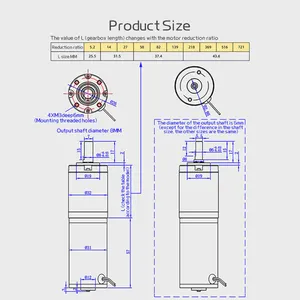 32GP-31ZY 감속 모터 저속 속도 조절 고토크 소형 모터 12V 24V 소형 유성 감속기 직경 DC