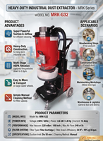 Aspirateur industriel électrique Merrock 3600W 220V avec filtre HEPA pour le ponçage des sols en béton et la construction