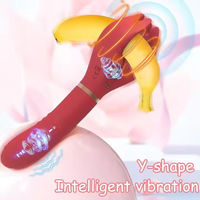 Paarvibrator Dildo aus Weichem Material Klitoris Vaginal Brustwarzen Stimulierend Verzögerte Ejakulation Mehrere Geschwindigkeiten USB Aufladbar