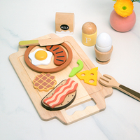 Nouveau Design en bois enfants jeu de rôle cuisine petit déjeuner cuisson maison Simulation repas combinaison jouets éducatifs pour les enfants