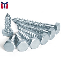 Vis à bois à tête hexagonale DIN571, zincées, métriques M6 M8 M10, fourniture directe d'usine chinoise