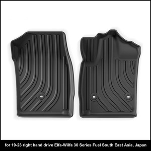 แผ่นรองพื้นรถยนต์กันน้ำทุกสภาพอากาศสำหรับ Toyota FAW <span class=keywords><strong>Vellfire</strong></span> ปี 19-23 สีดำ แบบสั่งทำพิเศษ ทนทาน ไร้กลิ่น สำหรับด้านหน้าและด้านหลัง - Product Image 6
