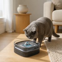 Fontaine à eau pour animaux de compagnie de grande capacité 5,5 L WF380 Distributeur d'eau automatique pour chats et chiens avec pompe ultra silencieuse et filtration multiple