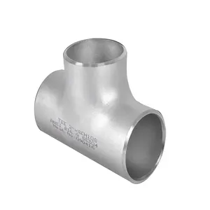 Seamless ERW Type SCH40 SCH80 Butt Welded WPB Tee For Pipe Connection