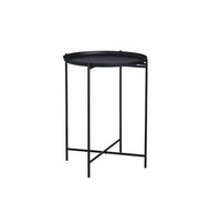 Vente en gros de café boutique de bar buffet de barbecue meubles de restaurant en aluminium noir balcon bureau carré table à manger d'extérieur