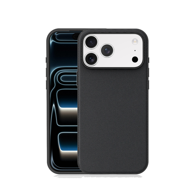 Tech Fabric Woven-Texture Protective Phone Case with Button & Magnetic Compatibility for iPhone 16 & 17 Pro Max