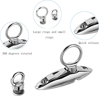 Accessoires de quincaillerie marine Cintre de garde-boue à dégagement rapide Charnière de pont supérieur Bimini en acier inoxydable 316 pour bateau ponton