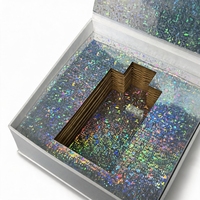 Boîte d'emballage cosmétique et de parfum magnétique personnalisée avec plateau intérieur en carton ondulé écologique, boîte cadeau rigide