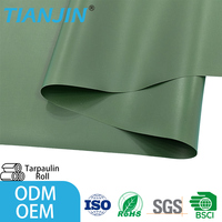 Bâche en PVC enduite imperméable de couleur verte 650 g/m² en rouleau pour sac de stockage d'eau, bâche de camion, bâche de tunnel - Fabricant