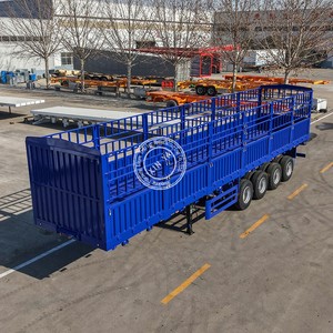 Oferta Caliente: Semirremolque Yongchao de 4 Ejes con <span class=keywords><strong>Jaula</strong></span> de Acero, Nuevo, Tipo Almacén, con Valla de Palisadas, Origen Shandong - Product Image 2