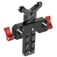 Xinwenxuan Support de fixation réglable en hauteur en alliage d'aluminium de 15 mm pour cage de lapin, support de cardan, accessoires pour téléobjectif et caméra d'action