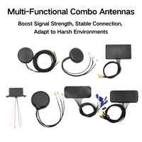 Antena Vertical Multibanda MIMO de 4 Puntas para Vehículo, GPS 4G 5G WiFi y Generador de Iones Negativos ABS DC12V, Transformador de Corriente 110V/220V