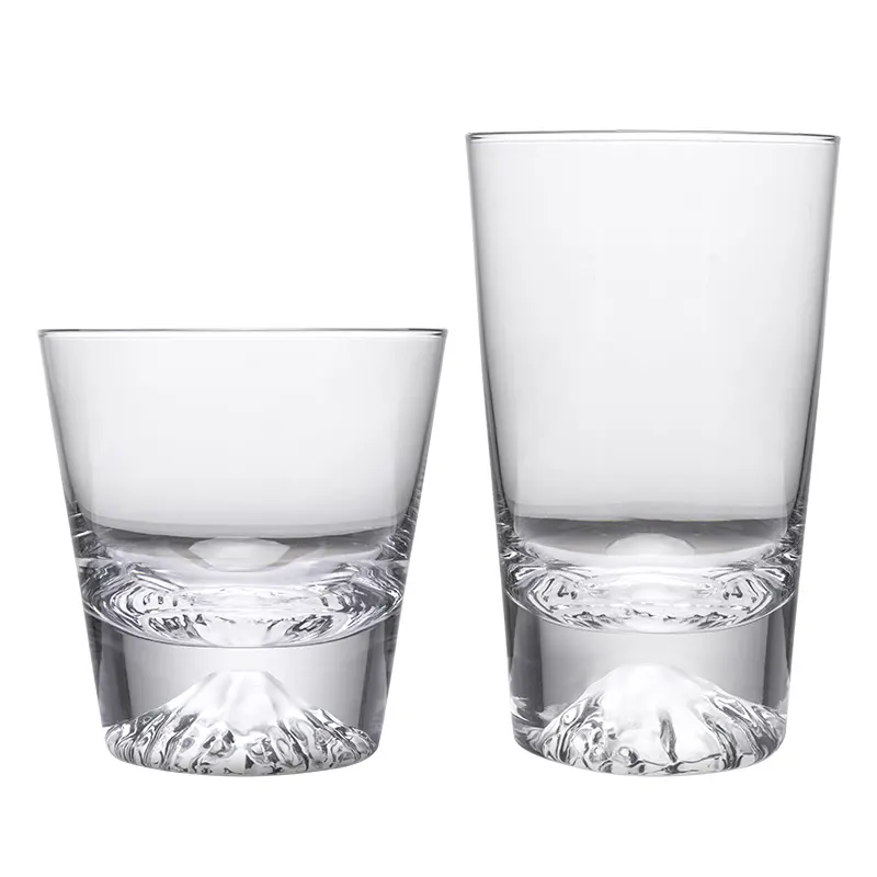 Jinbaijia Thick Soles Shot Glasses Cocktail Whisky Wine Brandy Liquor Mug japanese Crystal Glass Snow Mountain Whiskey Glass Mug