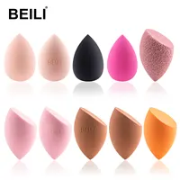 BEILI - Soft Makeup Sponge, Puff Egg, Black, Pink Color