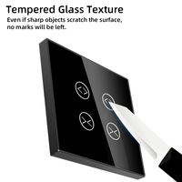 Interruptor Inteligente Dual WiFi/Zigbee para Cortinas, Control Remoto por App Tuya, Uso Interior, Material Ignífugo, Sin Cable Vivo, Botón de Luz