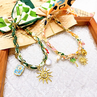 Nouveaux bijoux Muses Jewels, collier personnalisé ambiance vacances, acier inoxydable, perle d'eau douce naturelle, plaqué or.
