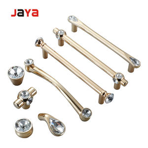 Tay Nắm Cửa Tủ Pha Lê, Tay Nắm Cửa Tủ Cao Cấp Màu Vàng Ánh Kim - Product Image 1