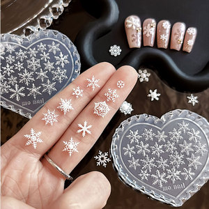 Moule à ongles en silicone flocon de neige de Noël, moule de sculpture 3D pour gel UV, ongles à presser DIY, ornements pour nail art, outils de manucure - Product Image 2