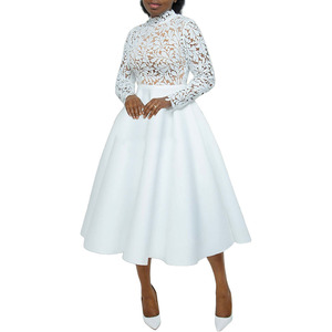 Abiti eleganti da sera eleganti e Casual <span class=keywords><strong>taglie</strong></span> <span class=keywords><strong>forti</strong></span> da sera in pizzo africano personalizzato - Product Image 4