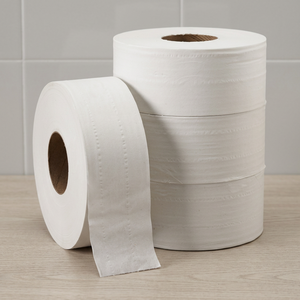 Papel Higiénico Jumbo Estándar, Pulpa de Madera Virgen, Blanco, Marca OEM, Hecho en ZA - Product Image 3