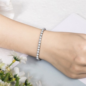 Pulseras de Acero Inoxidable 316L a la Moda, Resistentes al Deslustre y al Agua, con Circonitas, Elegantes para Mujer - Product Image 2