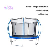 Trampoline de fitness extérieur de qualité supérieure avec filet de sécurité, tapis élastique haute résistance, disponible en 6ft, 8ft, 10ft, 12ft, 14ft, 16ft