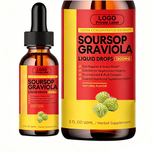 LOGO Private Label Soursop Graviola Liquid Drops <b>Herbal</b> <b>Supplement</b> Immune Support Natural Flavor - Product Image 1