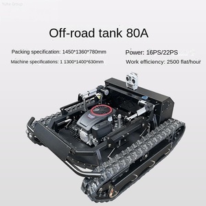 Petite tondeuse à gazon télécommandée sur chenilles pour l'aménagement de pentes, broyeur d'herbe à essence - Product Image 2