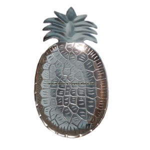 Plateau de service en Aluminium, en forme d'ananas avec Design gravé, pour la maison, l'hôtel et le bureau - Product Image 1