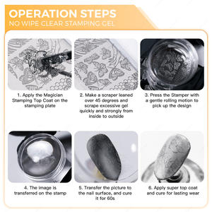 JTING Nouvelle Arrivée 10G Gel de Finition Transparent pour Stamping, Gel à Ongles Sans Résidu à Utiliser avec la <span class=keywords><strong>Poudre</strong></span> Effet Miroir, Fournisseur en Gros de Produits pour Ongles - Product Image 6