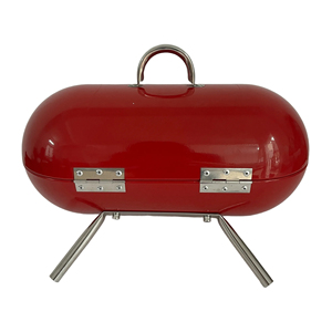 Parrilla de Carbón Moderna en Forma de Pastilla Roja, de Acero con Recubrimiento en Polvo, Mini Parrilla de <span class=keywords><strong>Barbacoa</strong></span> para Exteriores, para Jardín o Patio - Product Image 6