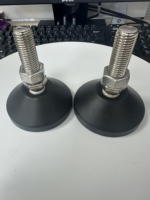 Pied de nivellement universel pivotant JMK 80 M16, pied de fixation réglable en caoutchouc noir 70 ShoreA pour machines de sport et industrielles
