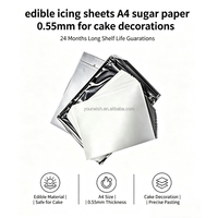 Fleurs comestibles en sucre approuvées par la FDA, A3, 30 feuilles, 0,65 mm, vente en gros, directement de l'usine, OEM, stock disponible, décoration de gâteaux sur mesure