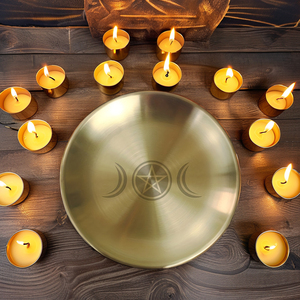 Ciondolo di meditazione rituale pendolo in metallo pentagramma 14 cm Vintage per la stregoneria tarocchi per le vacanze di natale - Product Image 6