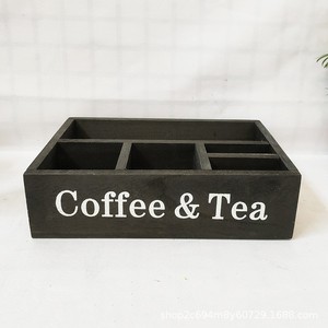 Caja de almacenamiento de madera para café y té, organizador de escritorio de 4 capas para cápsulas de café y bolsitas de té - Product Image 5