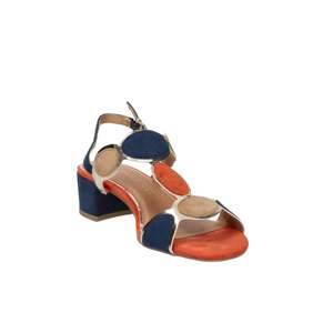 Marco Tozzi Women's <b>Heeled</b> <b>Sandal</b> 4 Cm <b>Blue</b> Beige Size 36 37 38 39 40 41 - Product Image 5