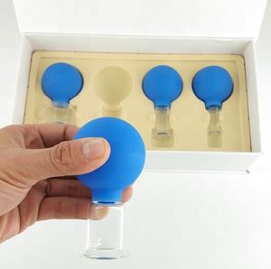 Set Cangkir Bekam Wajah Kaca Pijat, Set Cangkir Terapi Bekam Vakum Silikon - Product Image 1