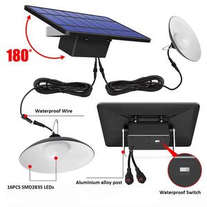 Outdoor Double Head High Bright IP65 Waterproof Indoor Home Hanging Shed Lamp Solar Pendant <b>Light</b> - Product Image 5