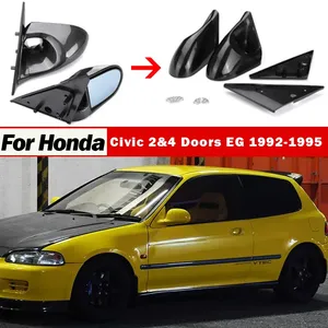 For 2 4 <b>Doors</b> EG 1992 1993 1994 1995 Car <b>Door</b> Side Manual Adjustable Rear View <b>Mirror</b> Covers Spoon Style Auto Parts - Product Image 1